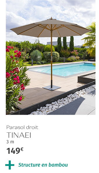 Parasol droit rond TINAEI Noisette