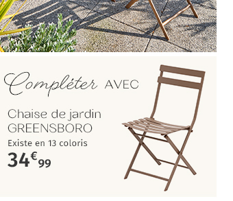 Chaise de jardin pliante GREENSBORO Bronze