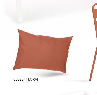 Coussin déco d'extérieur KORAI Terracotta