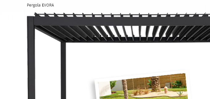 Pergola bioclimatique EVORA grand modèle Graphite