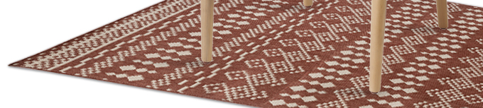 Tapis extérieur et intérieur COLOR Terracotta