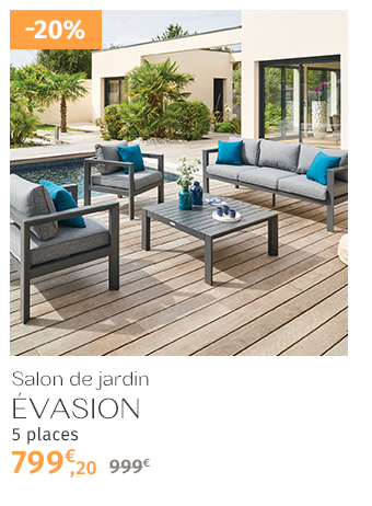 Salon de jardin ÉVASION Graphite