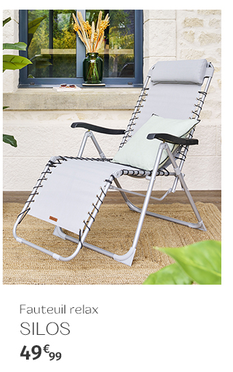 Fauteuil relax de jardin SILOS Galet