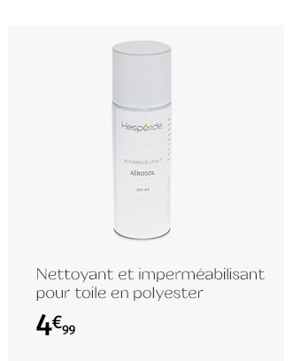 Nettoyant et imperméabilisant pour toile en polyester