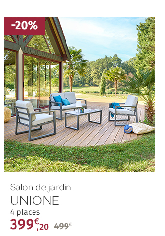 Salon de jardin UNIONE Gris argile & Graphite
