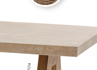 Table d'appoint de jardin ronde TIMANDRA Gris