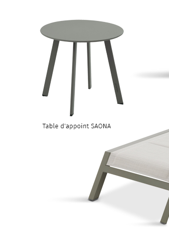Table d'appoint de jardin ronde SAONA Vert laurier