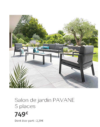 Salon de jardin PAVANE 5 places - 749€