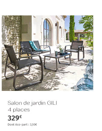 Salon de jardin GILI 4 places - 329€