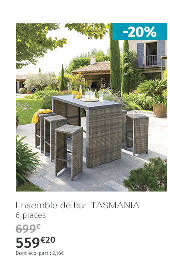 Ensemble de bar TASMANIA 6 places - 559,20€