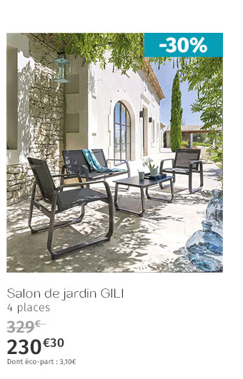 Salon de jardin GILI 4 places - 230,30€