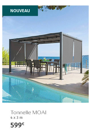 Tonnelle MOAI - 4x3m - 599€