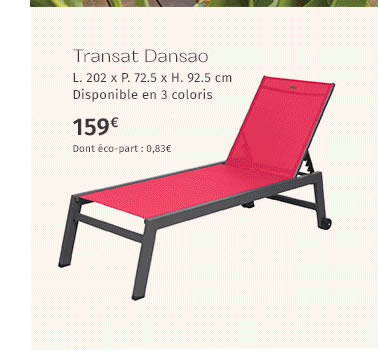 Transat Dansao - Disponible en 3 coloris - 159€