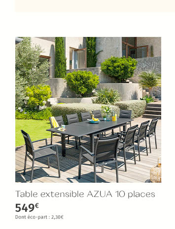 Table extensible AZUA 10 places