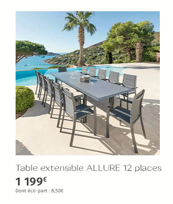 Table extensible ALLURE 12 places