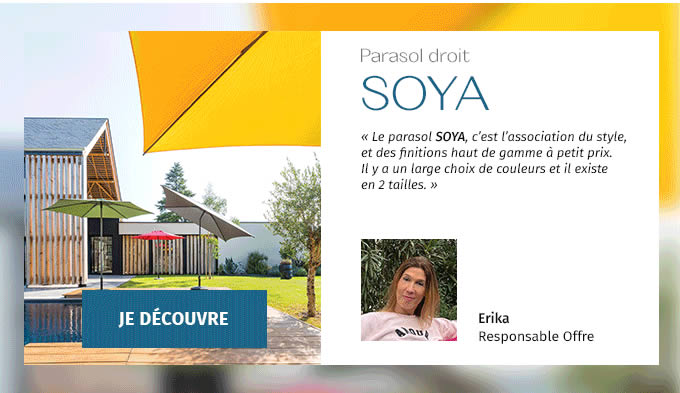 Parasol droit SOYA - JE DÉCOUVRE