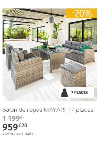 Salon de repas MAYARI 7 places - 959,20€