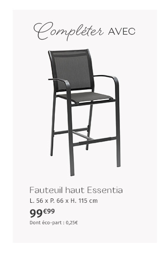 Fauteuil haut Essentia