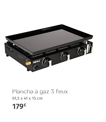 Plancha à gaz 3 feux