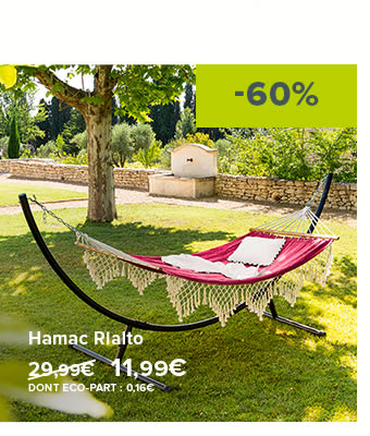 Hamac Rialto - 11,99€ - DONT ÉCO-PART : 0,16€