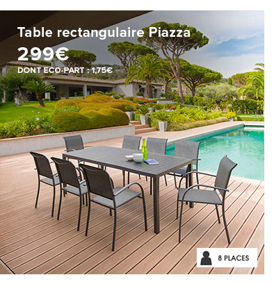 Table rectangulaire Piazza