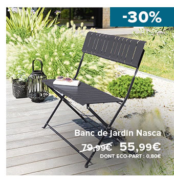 Banc de jardin Nasca