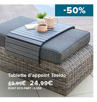 Tablette d'appoint Teeldo - 24,99€ - DONT ECO-PART : 0,25€