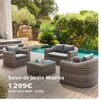 Salon de jardin Mooréa 1 299€ DONT ECO-PART : 6,72€