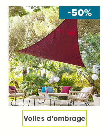 Voiles d'ombrage -50%