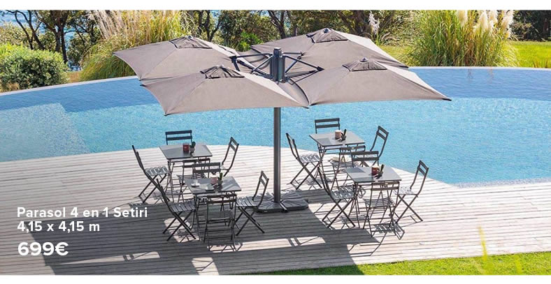 Parasol 4 en 1 Setiri - 699€ - 4,15 x 4,15 m