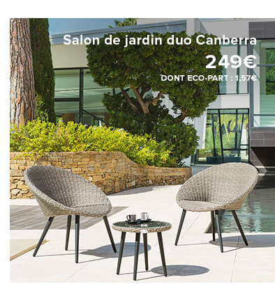 Salon de jardin duo Canberra - 249€