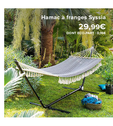 Hamac à franges Syssia - 29,99€