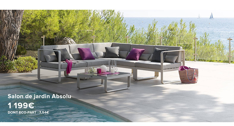 Salon de jardin Absolu - 1 199€ - DONT ECO-PART : 7,54€