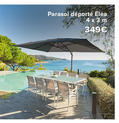 Parasol déporté Éléa - 349€ - 4 x 3 m