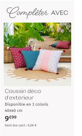 Coussin déco d'extérieur