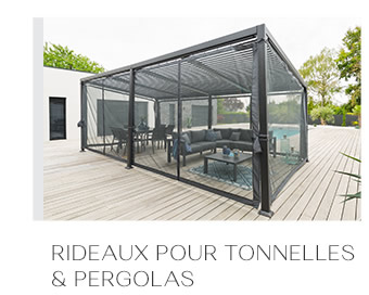 RIDEAUX POUR TONNELLES & PERGOLAS