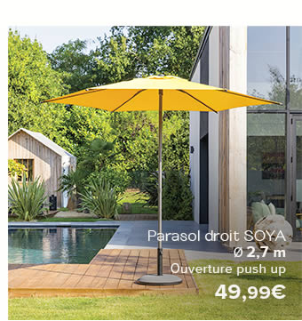 Parasol droit Soya Ouverture push up 49,99€