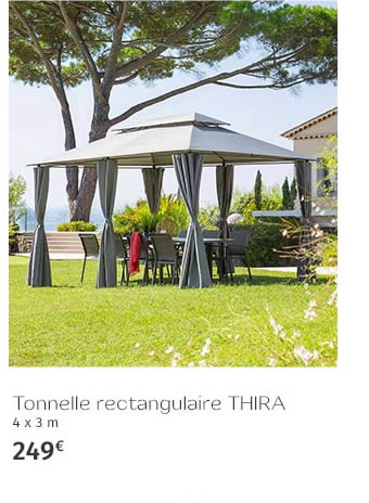 Tonnelle rectangulaire THIRA 4 x 3 m 249€